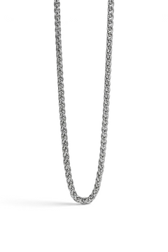 Burgu Örgü Zincir Erkek Çelik Kolye - 4mm